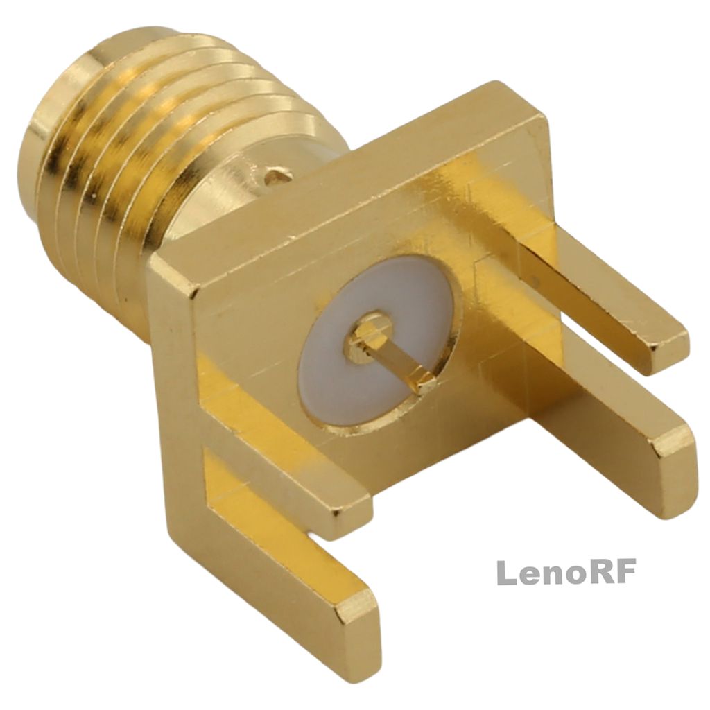 SMA Connectors Jack Solder Straight For PCB Edge Mount, Gold Plating