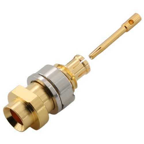 SMPM Connectors Jack Bulkhead Solder Straight For RG405,UT085, 0.086-Inch Cable