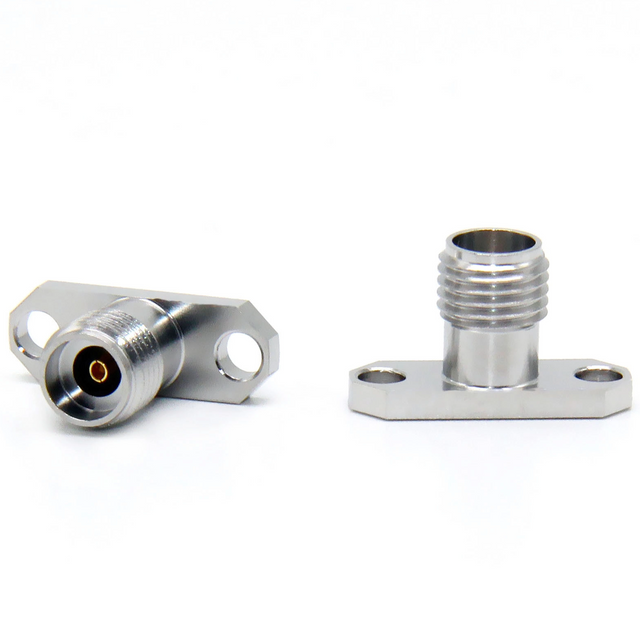 2.92mm Jack Connector Straight Rectangle Flange Solder For Microstrip