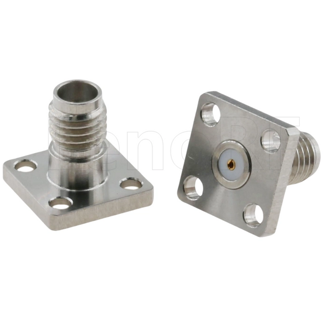 SSMA Jack Connector Straight Square Flange Solder For Microstrip