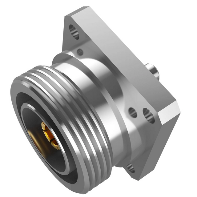 7/16 Connector Jack 4 Hole Flange Straight For Microstrip
