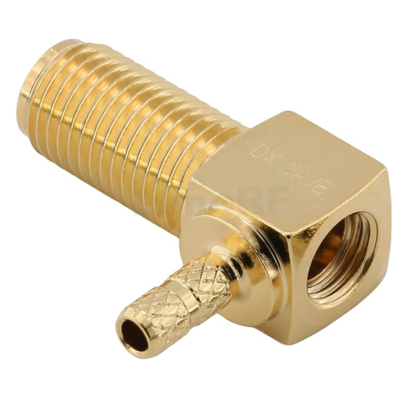 SMA Connectors Female Bulkhead Right Angle Crimping For RG316,RG174 Cable
