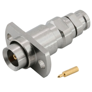 BMA Jack Connector 2-Hole Flange Straight Solder For Micro-coax UFA147A 