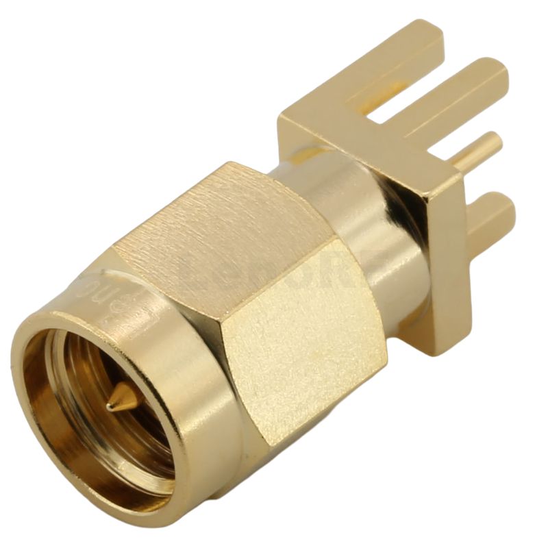 SMA Connectors Male Solder Straight For PCB Edge Mount