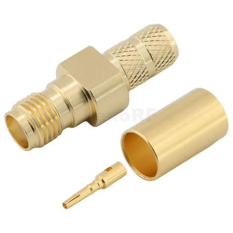 SMA Plug Connector Straight Crimping For LMR240 Cable,Gold Plated, Ultra Low Loss