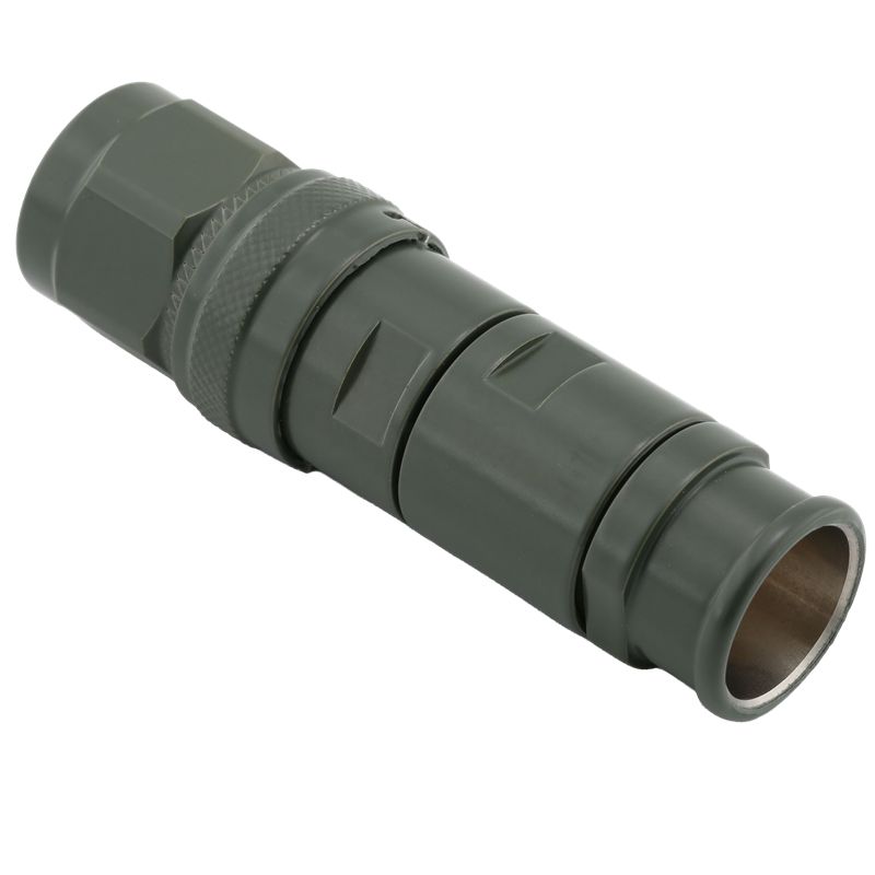 Type-N Connector Plug Soldering Straight For FE56 Coaxial Cable,Stainless Steel Body,Green Powder Painting