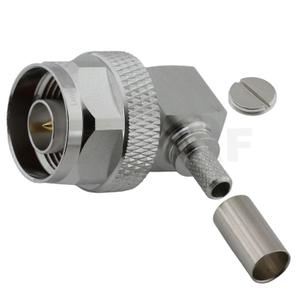 N Connectors Plug Right Angle Crimping For RG142 Cable