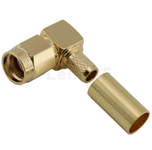 RP-SMA Connectors Plug Crimping Right Angle For RG58 RG223 LMR195 Cable
