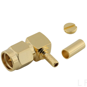 SMA Male Connector Right Angle Crimping For RG316 Cable